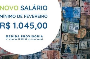 NOVO SALÁRIO MÍNIMO de Fevereiro | R$ 1.045,00