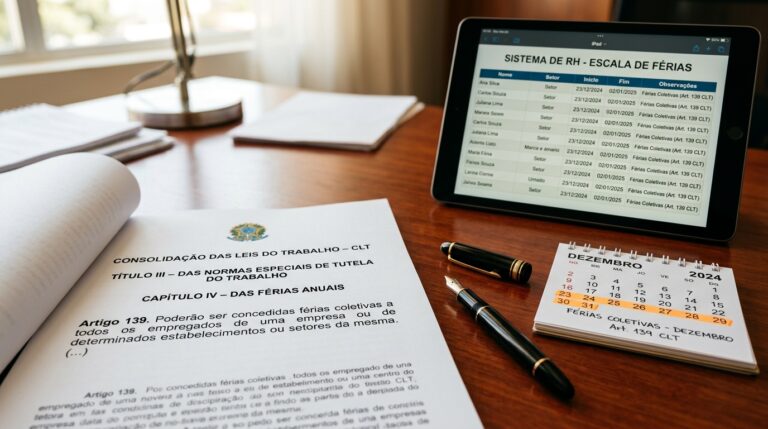 Férias Coletivas na CLT: Prazos, Cálculo Proporcional e eSocial em 2026